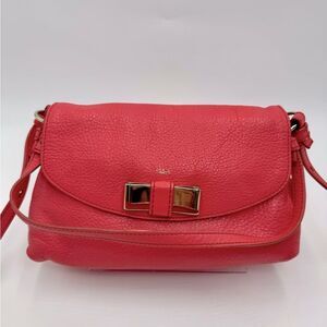 Auth Chloe Small Pink Leather Bow 2way Crossbody Bag Preloved Purse
